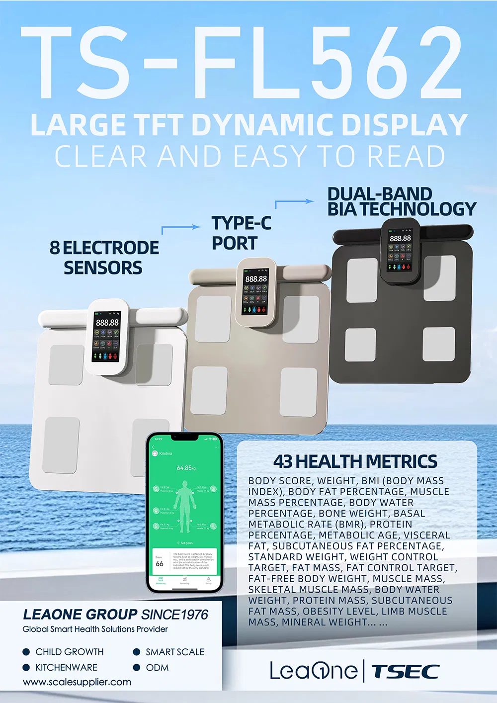 8 Electrode Body Fat Scale