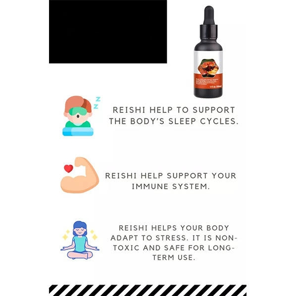 OEM Natural Reishi Extract Drops to Enhance Immune Health