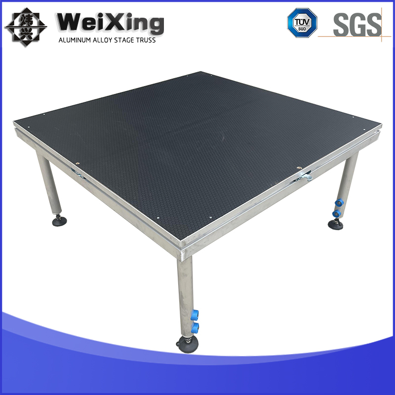 4FT*4FT Aluminum Alloy Portable Mobile Modular Outdoor Fold DJ Deck Performance Concert Moving Wedding Event Show Truss Catwalk Structure Podium Stage