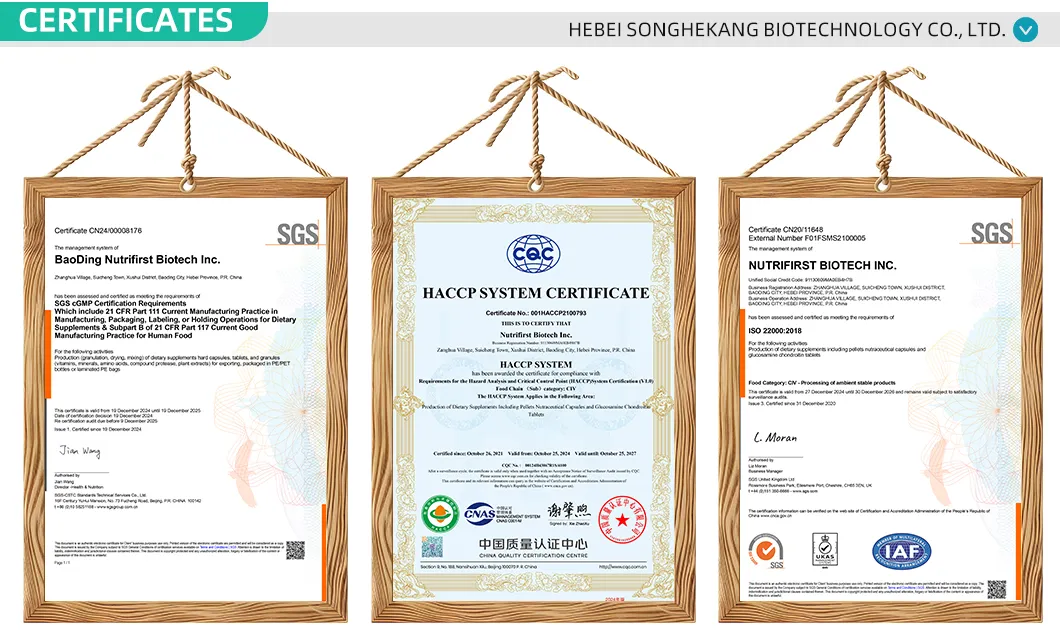 Certificates