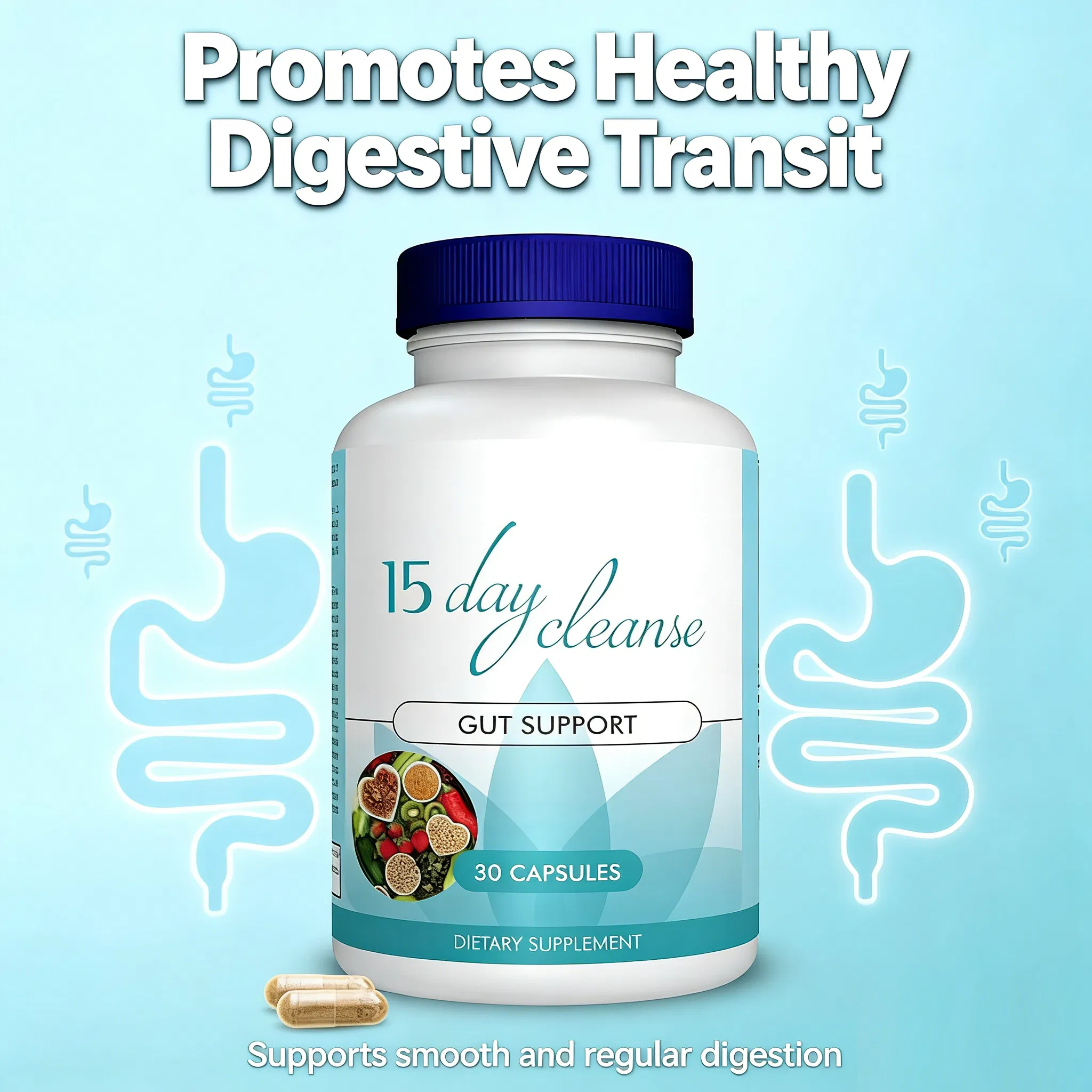 Gut Health Supplements - Clean Capsules for Comprehensive Intestinal Cleansing