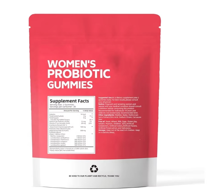 Women's Immune Boosting Supplement Vaginal Gummy Probiotic Cranberry Gummies Candy for Health