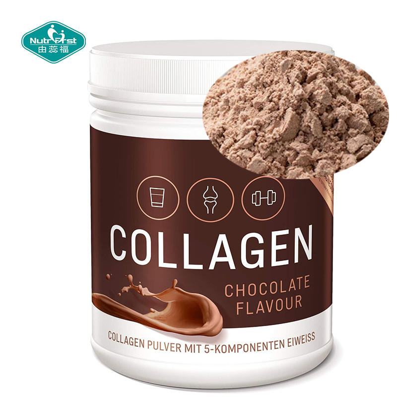 Supports Skin and Nails, Gut Health Multi Hydrolyzed Collagen Chocolate Protein Vitamin C Powder
