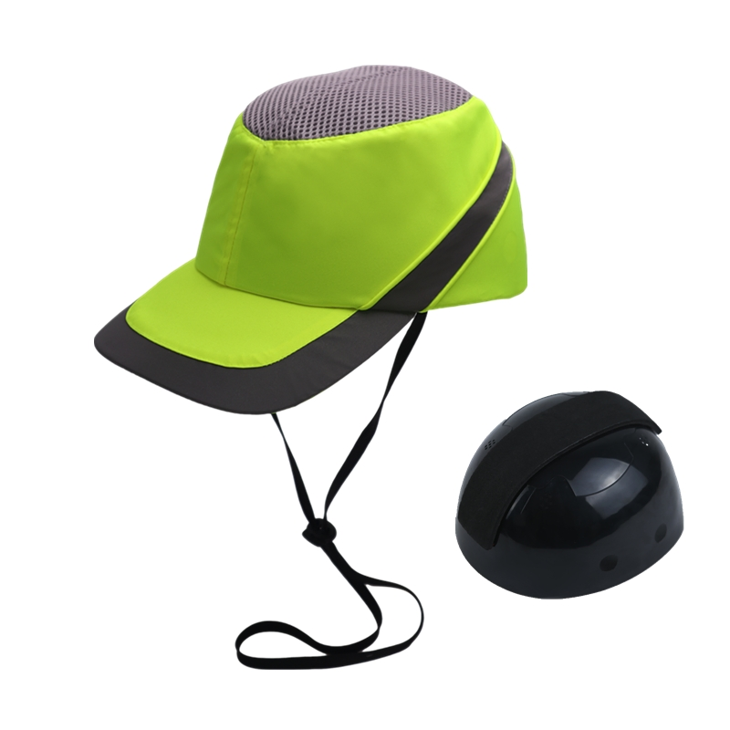 Trendy High-Performance Bump Cap in Green and Yellow