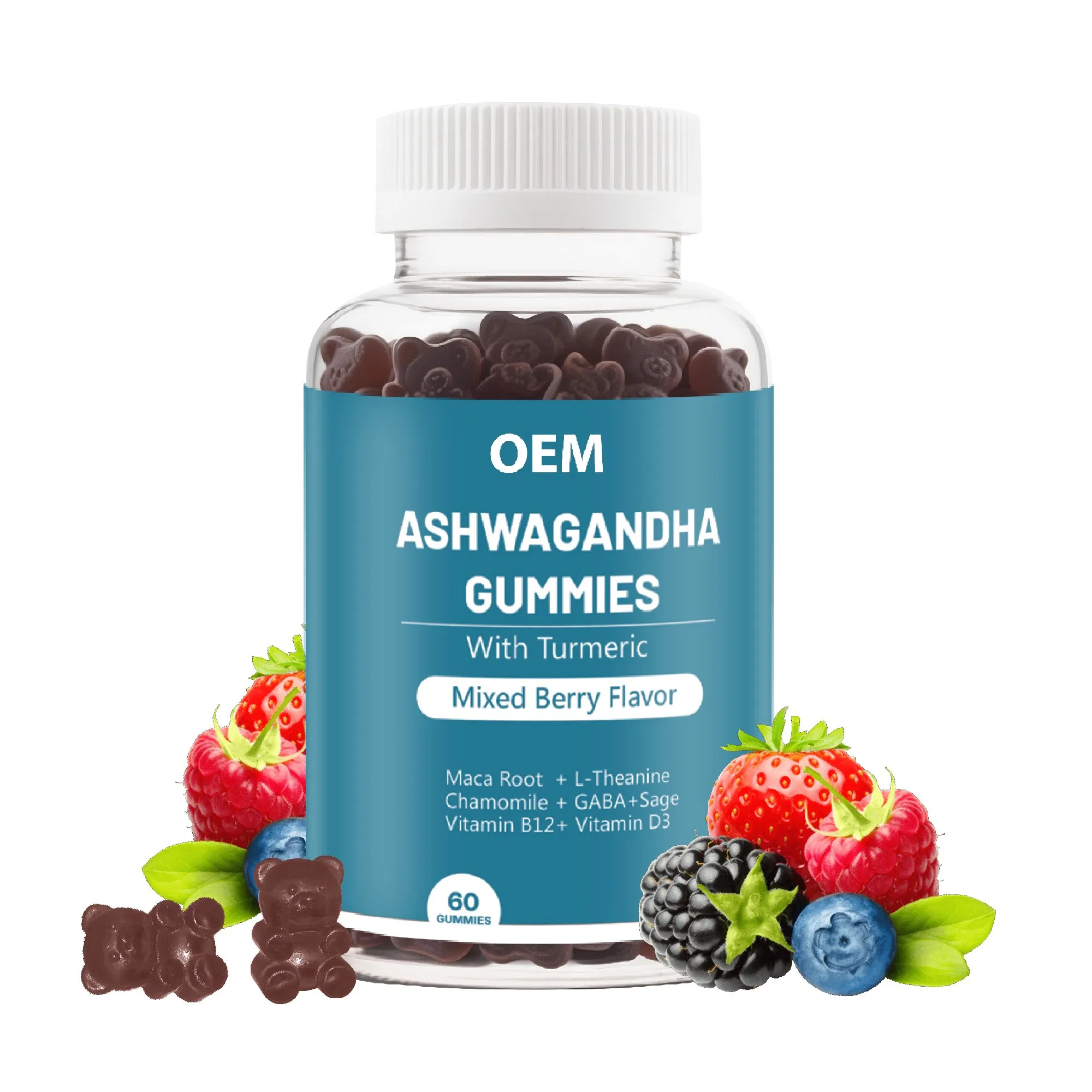 OEM Ashwagandha Gummies Balance Hormones Increase Stress Resilience Natural and Pollution-Free