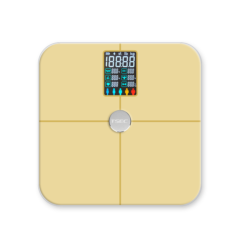Smart Bathroom Scale Large Va display Body Fat Scale with ITO Glass Heart Rate Digital Health Scale
