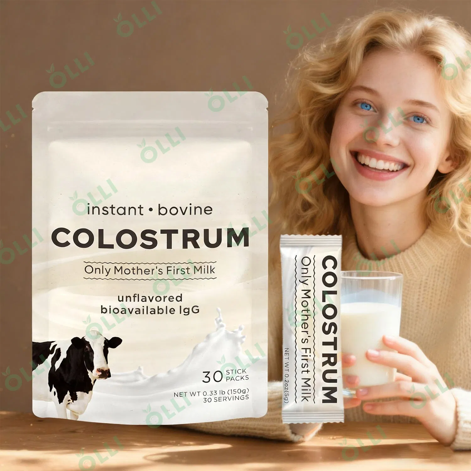 Olli Private Label Colostrum Supplement Powder for Gut Health