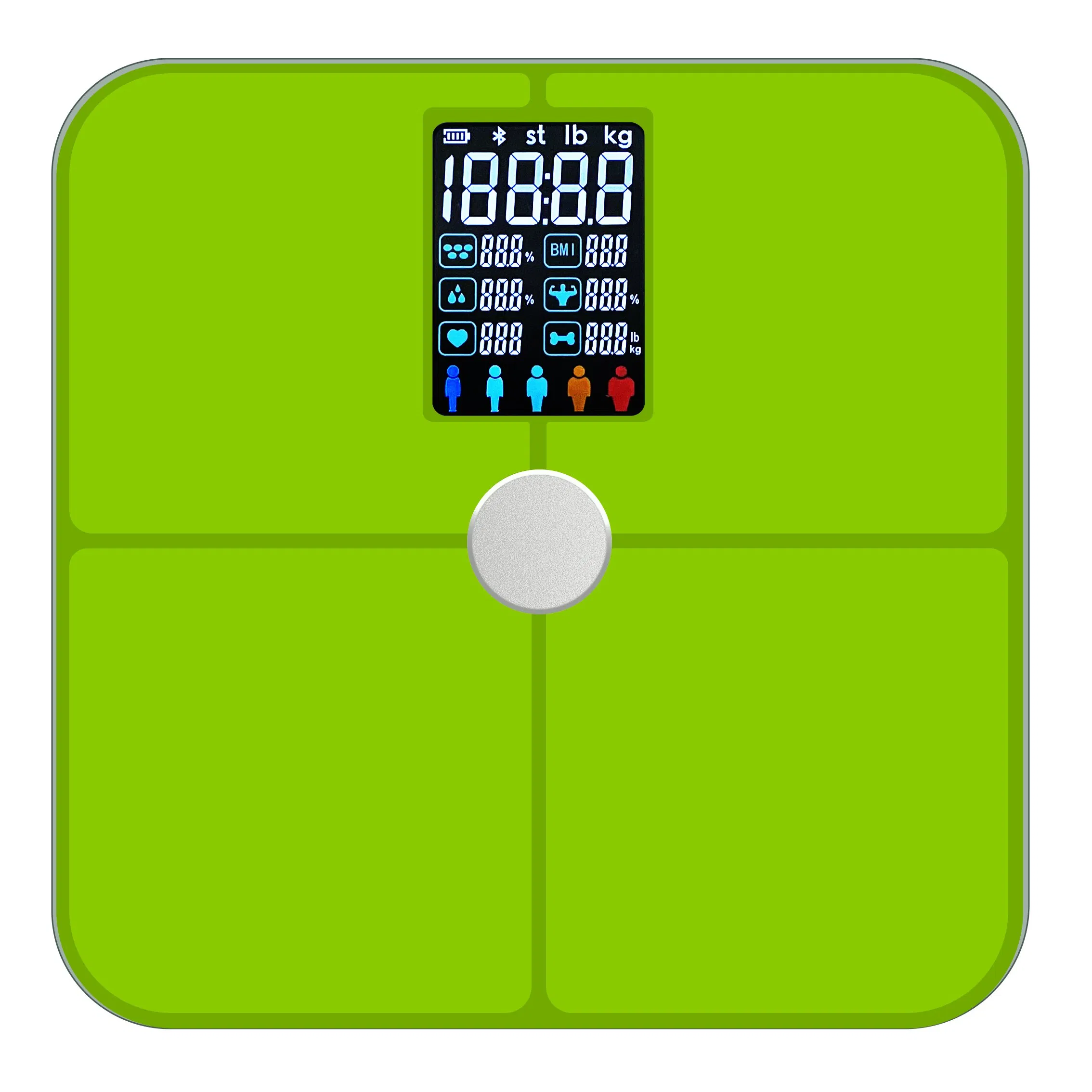 Large Display Health Body Composition Scale ITO Digital BMI Weight Control Digital Body Scale USB Battery Charging Body Fat Scale with APP