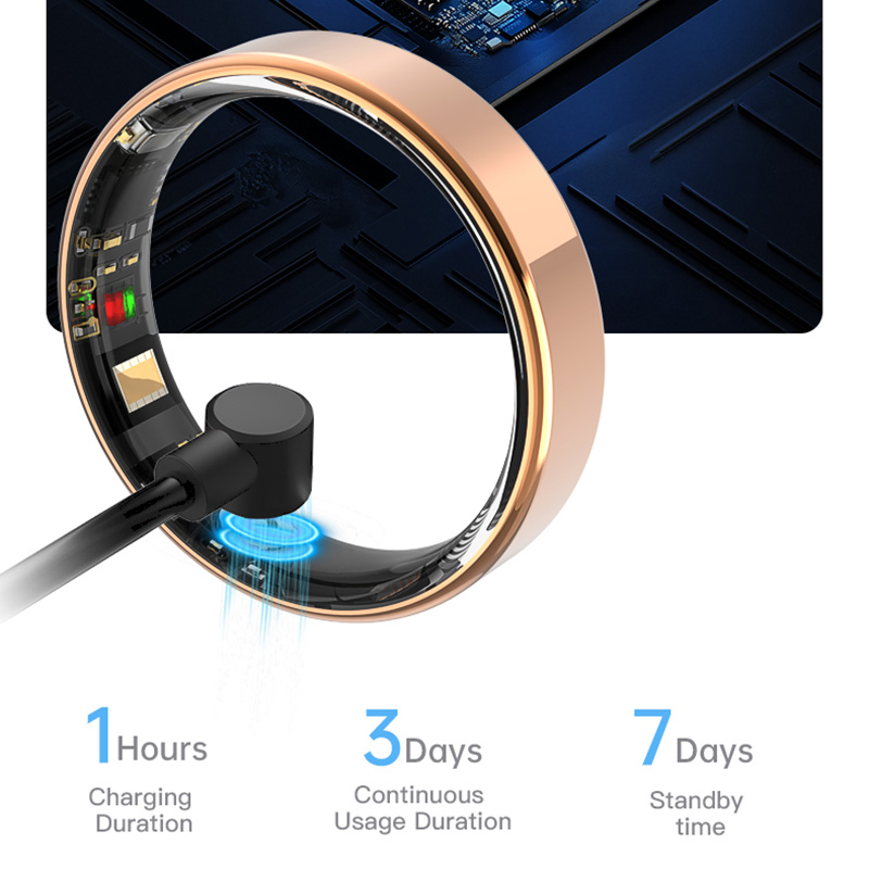 Health Sleep Monitor Fitness Tracker Heart Rate Blood Oxygen Blood Pressure Smart Finger Ring