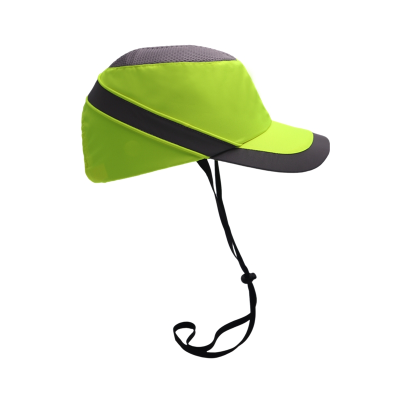 Trendy High-Performance Bump Cap in Green and Yellow