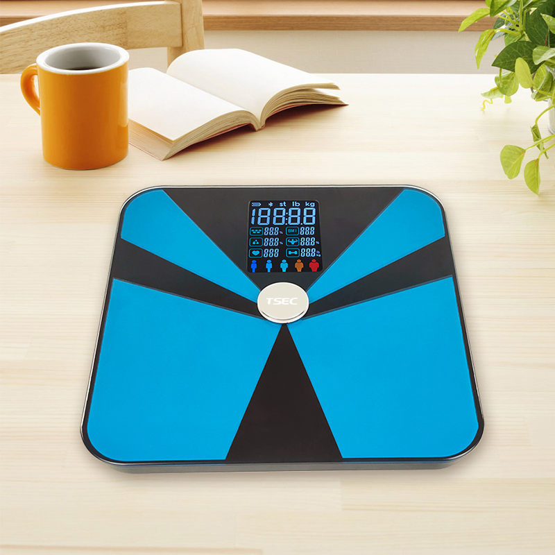 Smart Bathroom Scale Large Va display Body Fat Scale with ITO Glass Heart Rate Digital Health Scale