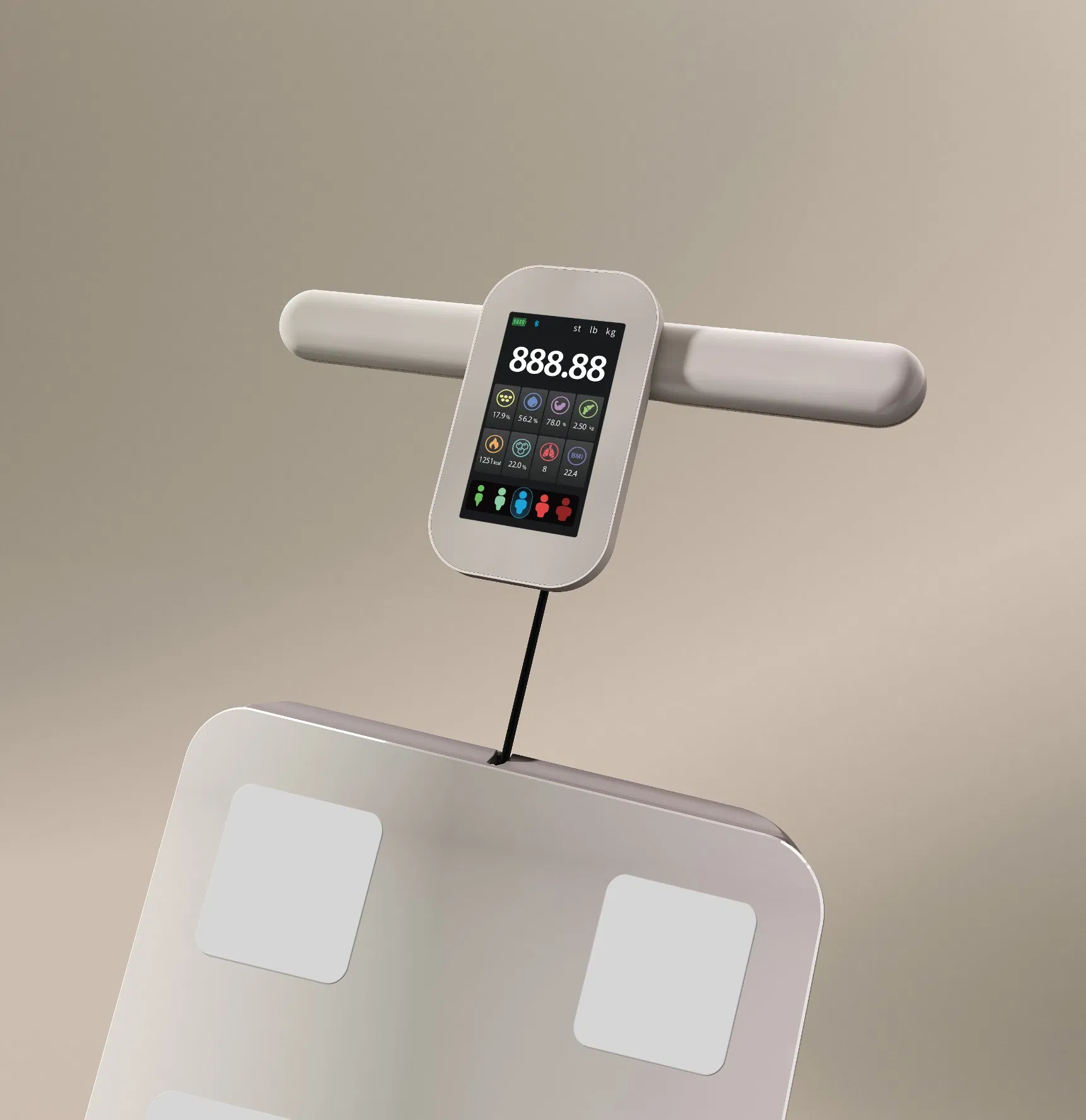 8 Electrode Body Fat Scale Big Va Screen Bioimpedance Scale 43 Body Data Professional Body Digital Scale Index Health Medical Scale