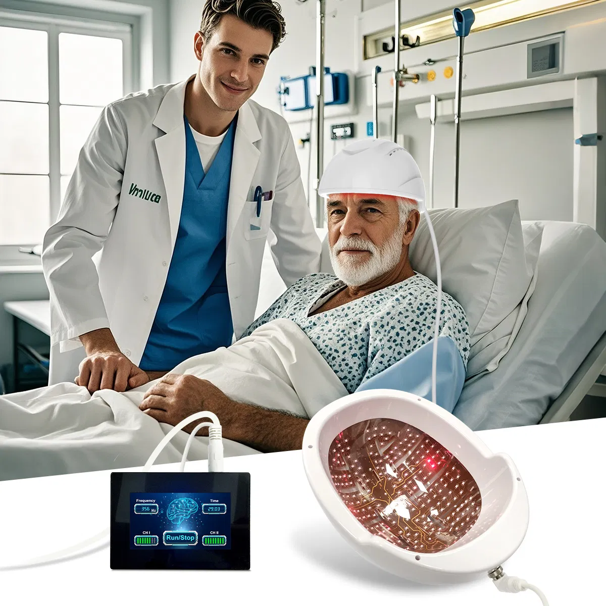 Suyzeko Longevity Health 810nm Brain Photobiomodulation Helmet for Boosts Brain Function