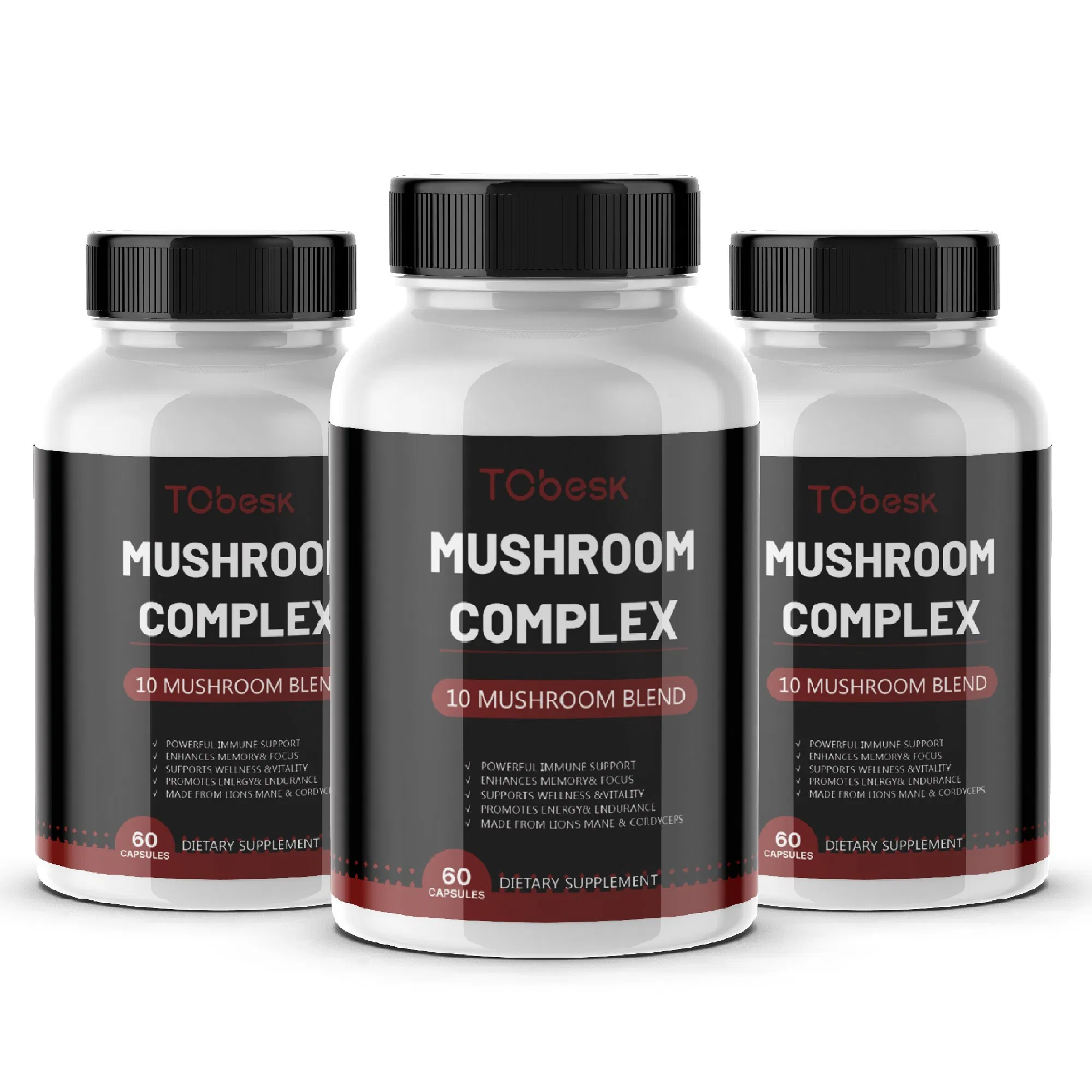 Mushroom Capsules Promote Lasting Sleep Naturally Boost Concentration Increase Mental Clarity Immune Health Brain Supplement Improve Memory