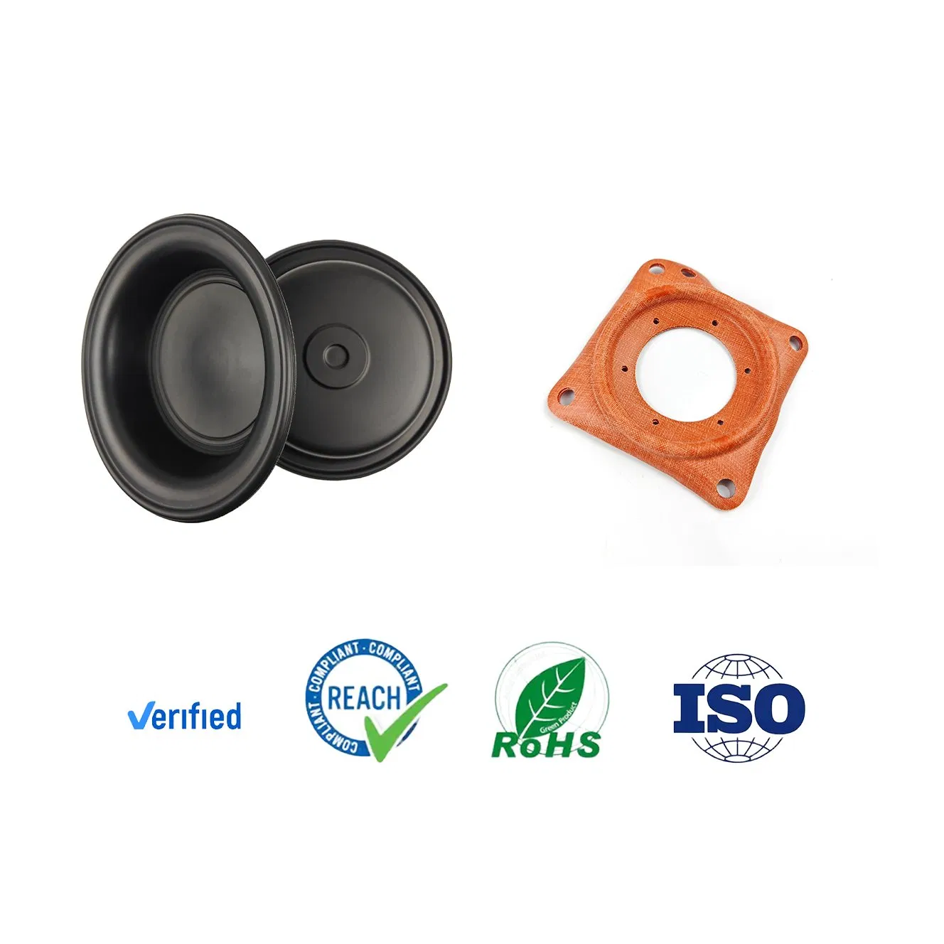 Customized High-Performance EPDM FKM PTFE Silicone Rubber Diaphragm for Valves/Pump