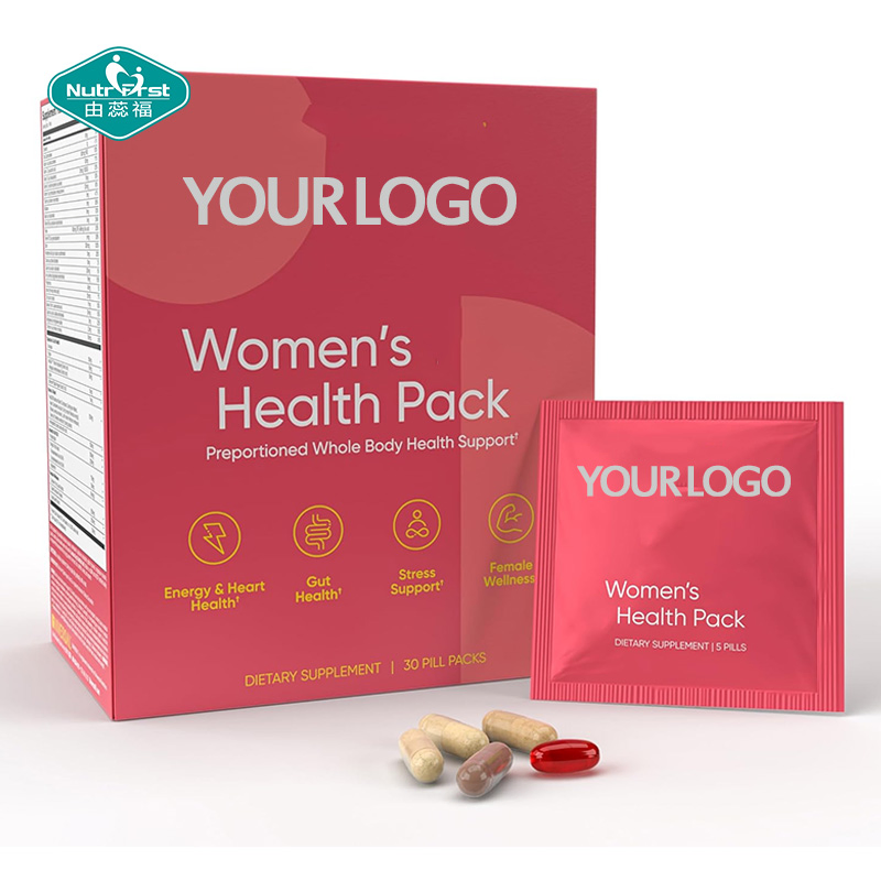 All-in-One Supplement Complex Nutrients Vitamin Packs for Overall Women's Health, Hair, Skin, Stress, Digestion &amp; Gut Health, Female Wellness