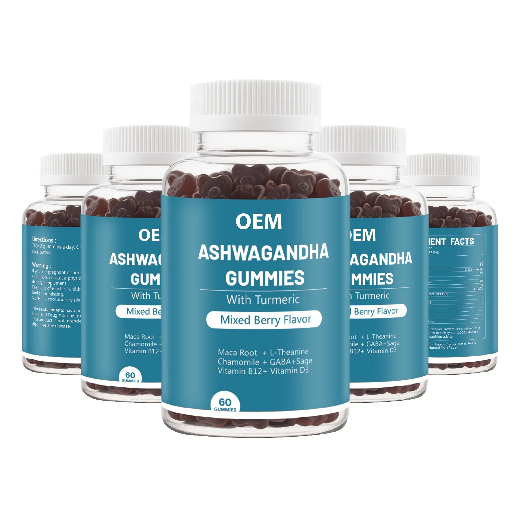 OEM Ashwagandha Gummies Balance Hormones Increase Stress Resilience Natural and Pollution-Free