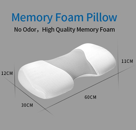 Health Good Sleep Two High Optional Memory Foam Pillow 2 Way Breathable Comfortable and Skin-Friendly Memory Foam Pillow