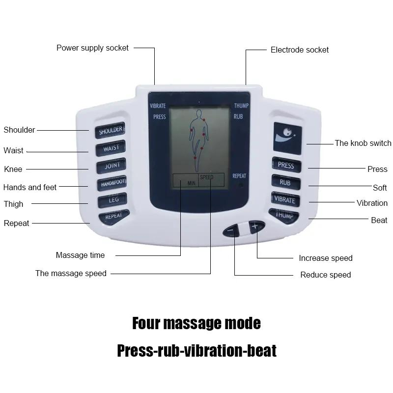 16 Pads Digital Therapy for Back Neck Foot Health Care EMS Body Electrical Muscle Stimulator Tens Acupuncture Slimming Massager