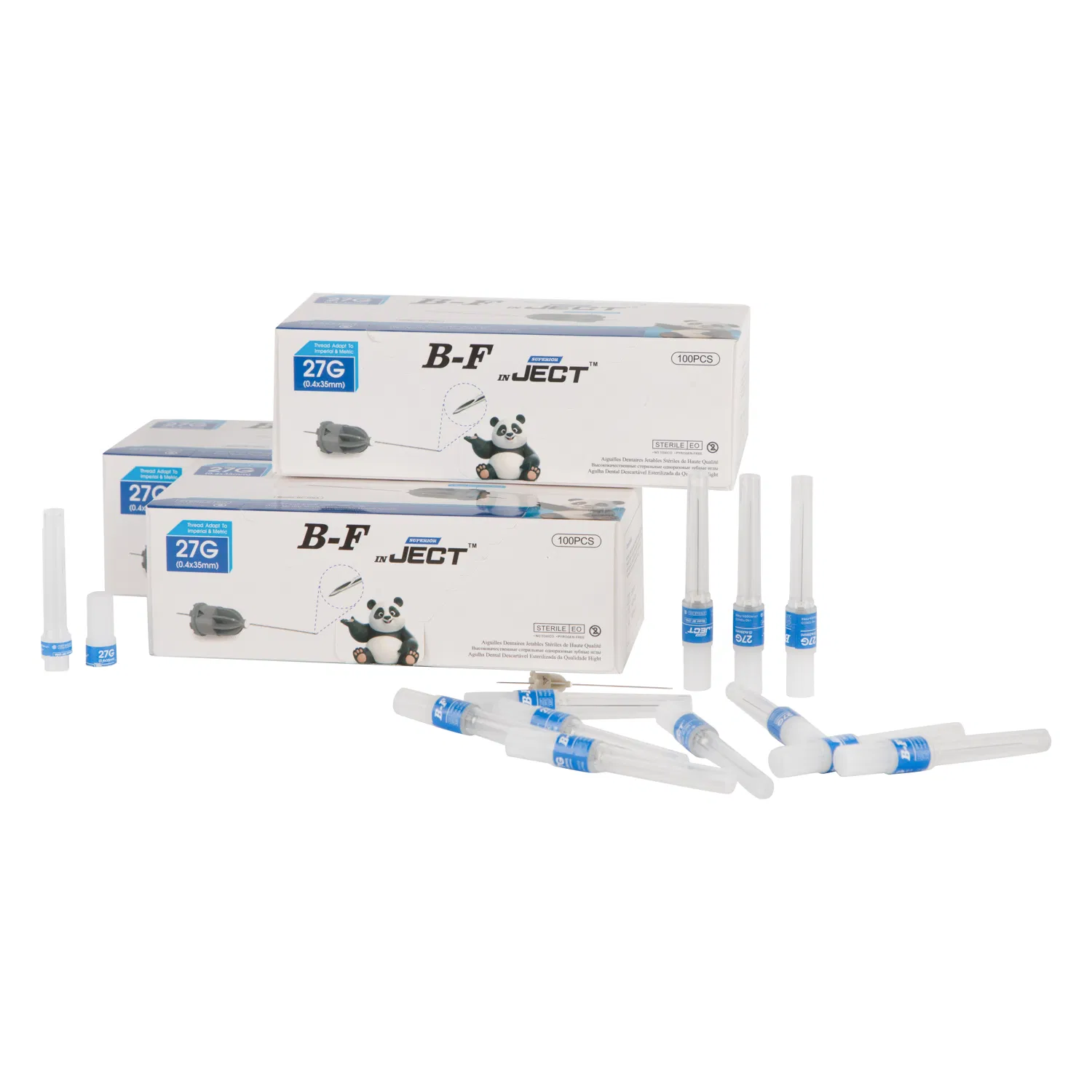 China Top Quality Binfei Bf Inject Dental Anesthesia Needle 27g Long 35mm 30mm 38mm Disposable Needle