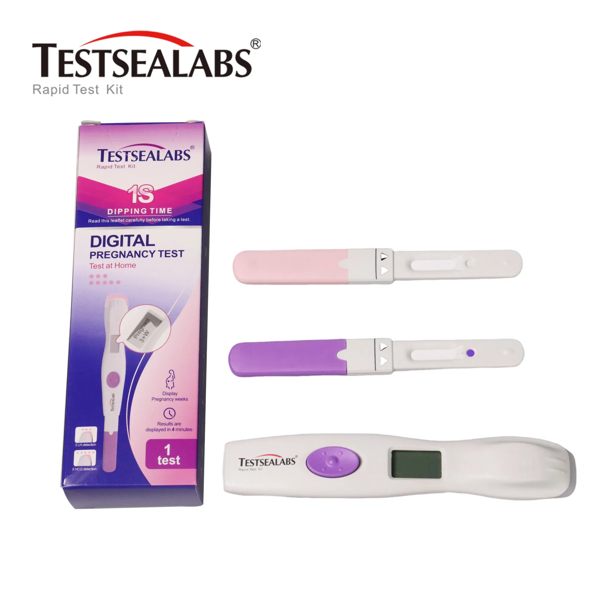 Testsealabs High Sensitivity Visual Readout &nbsp;Non-Invasive women health test series Digital HCG Pregnancy Test