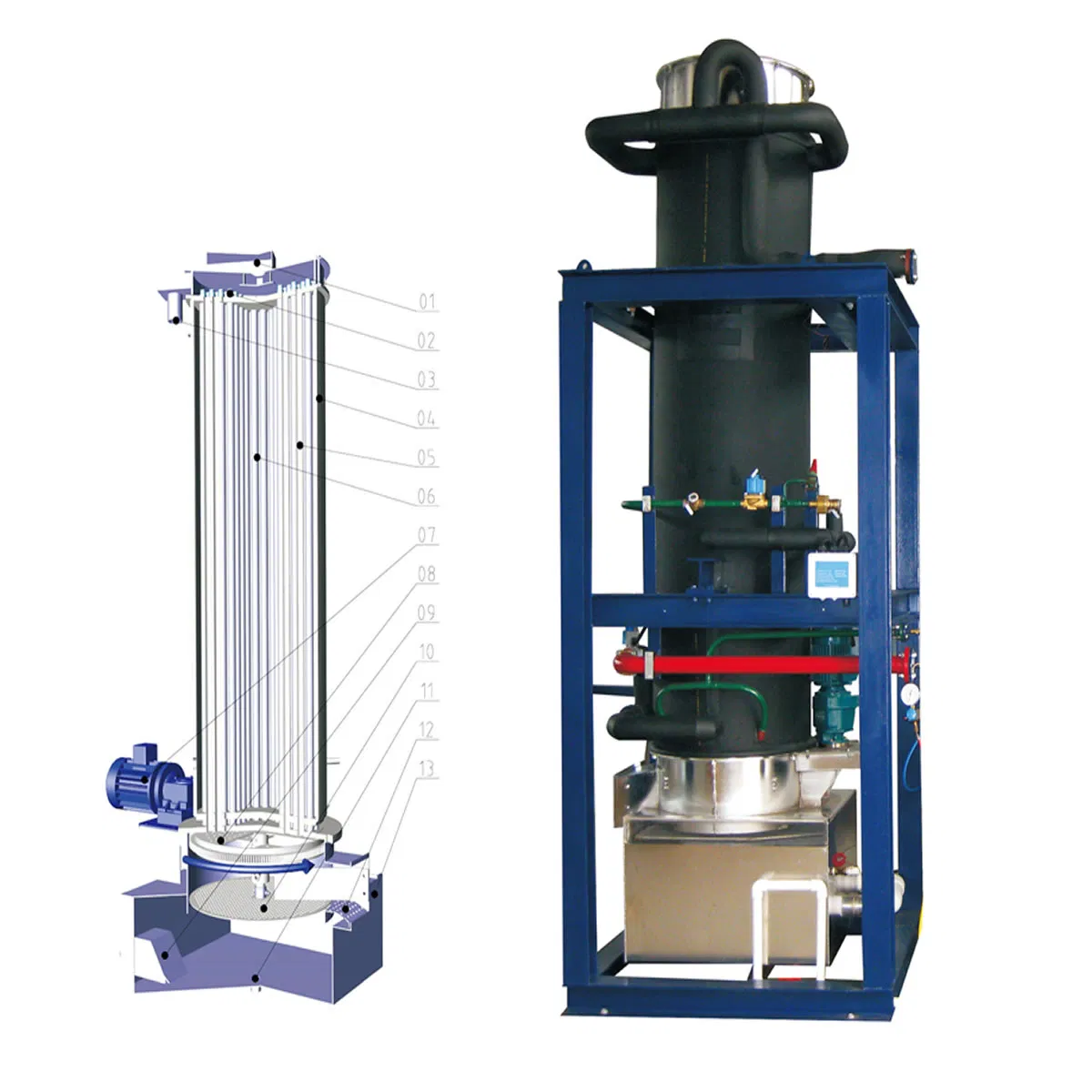 High-Performance Thermojinn 1-40 Ton/ 24hours Commercial Industrial Versatile Flake/Tube/Block Cube Ice Making Machine for Food Processing and Fishery