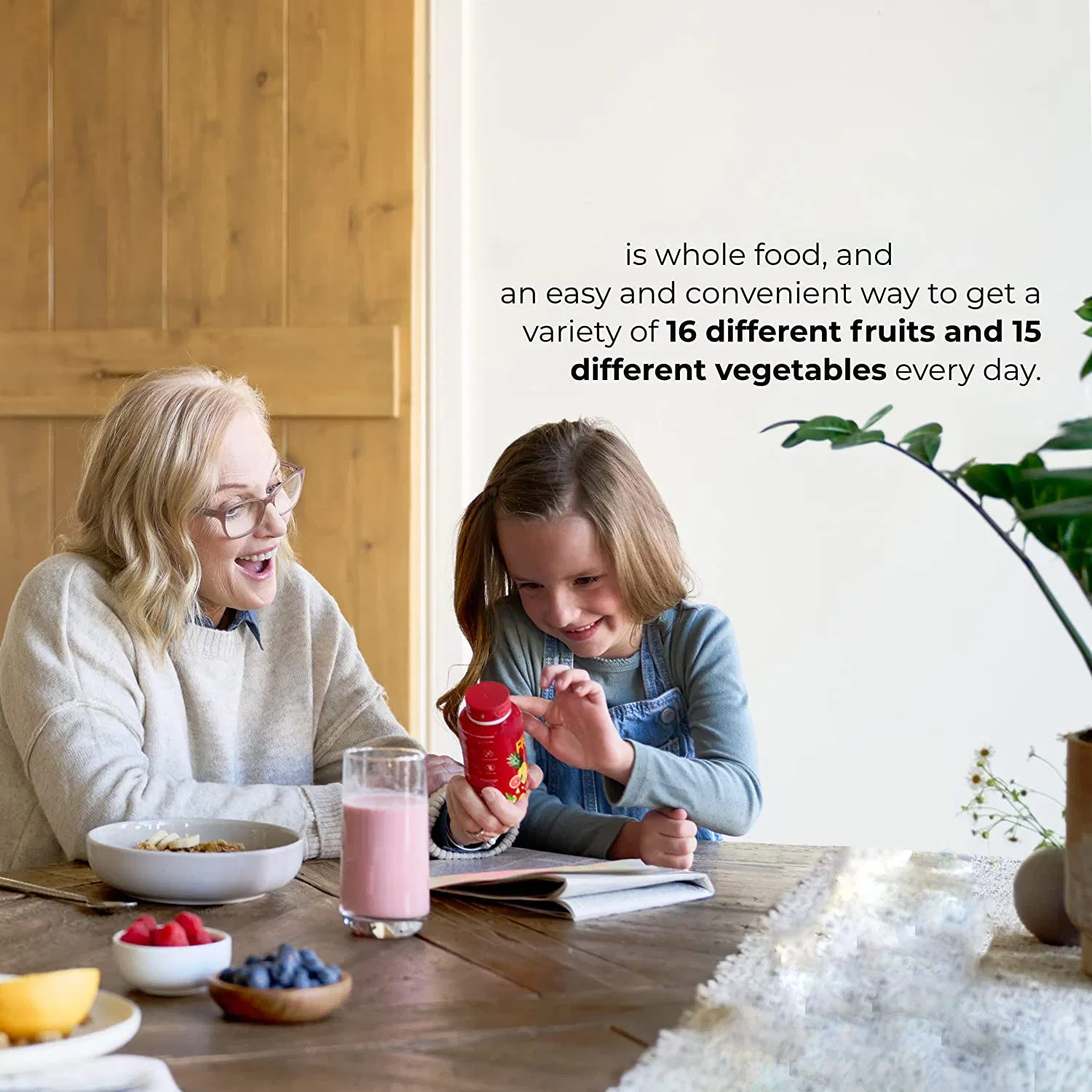 Fruits and Veggies Whole Food Supplement with Superfood Fruits and Vegetable, Support Immune Health, Providing Energy for Adults