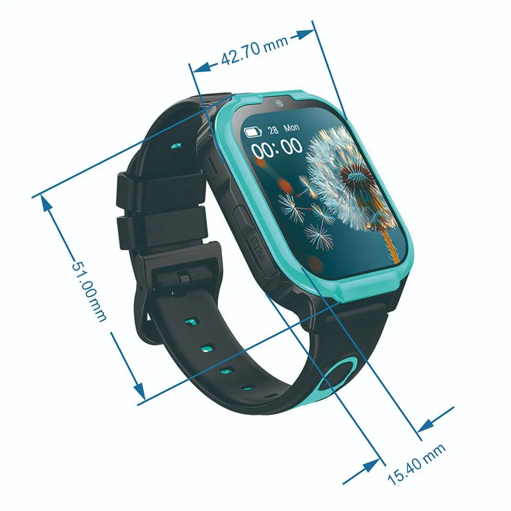 2025 new design 4G IP67 waterproof smart GPS tracking watch with Smart AI health monitoring SOS call for global tracking location P41