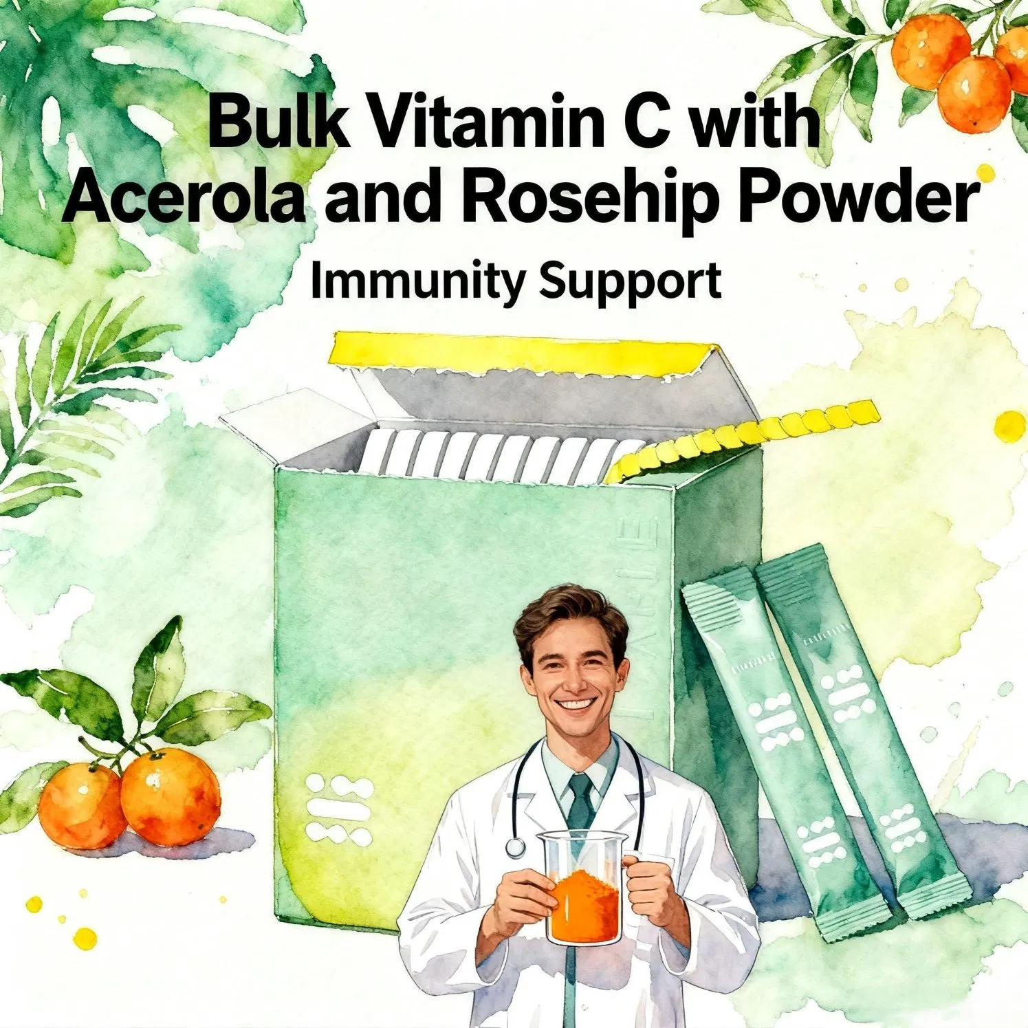 Digestive Enzyme &amp; Prebiotic Fiber Powder (Papain, Bromelain, Inulin) for Gut Health