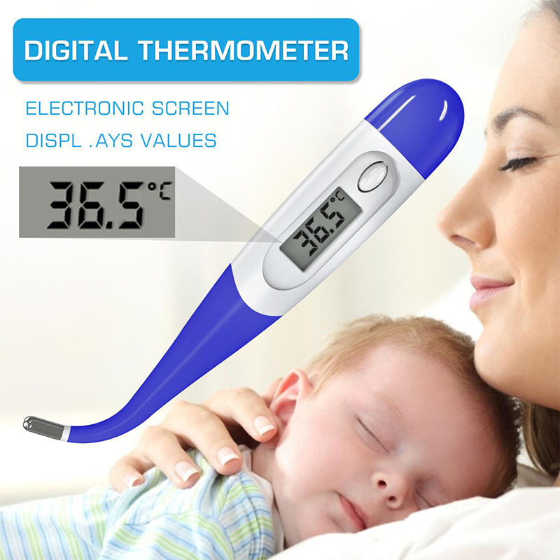 Digital Baby Body Temperature Thermometer Rigid Tip Fever Clinical Health Care Monitor