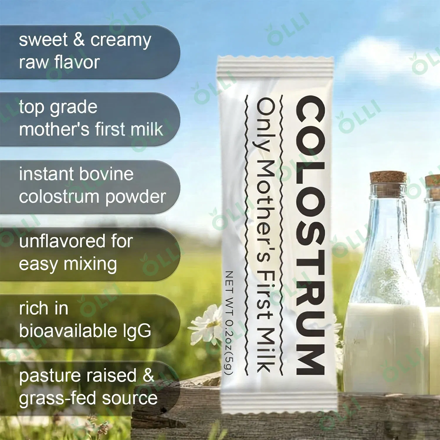 Olli Private Label Colostrum Supplement Powder for Gut Health