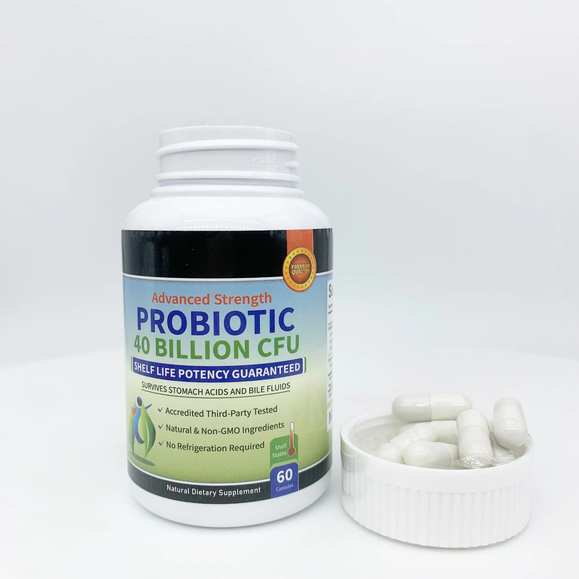 OEM ODM Private Labels Daily Probiotic Supplements Gut Health Complex Probiotic Capsule Pills Logo