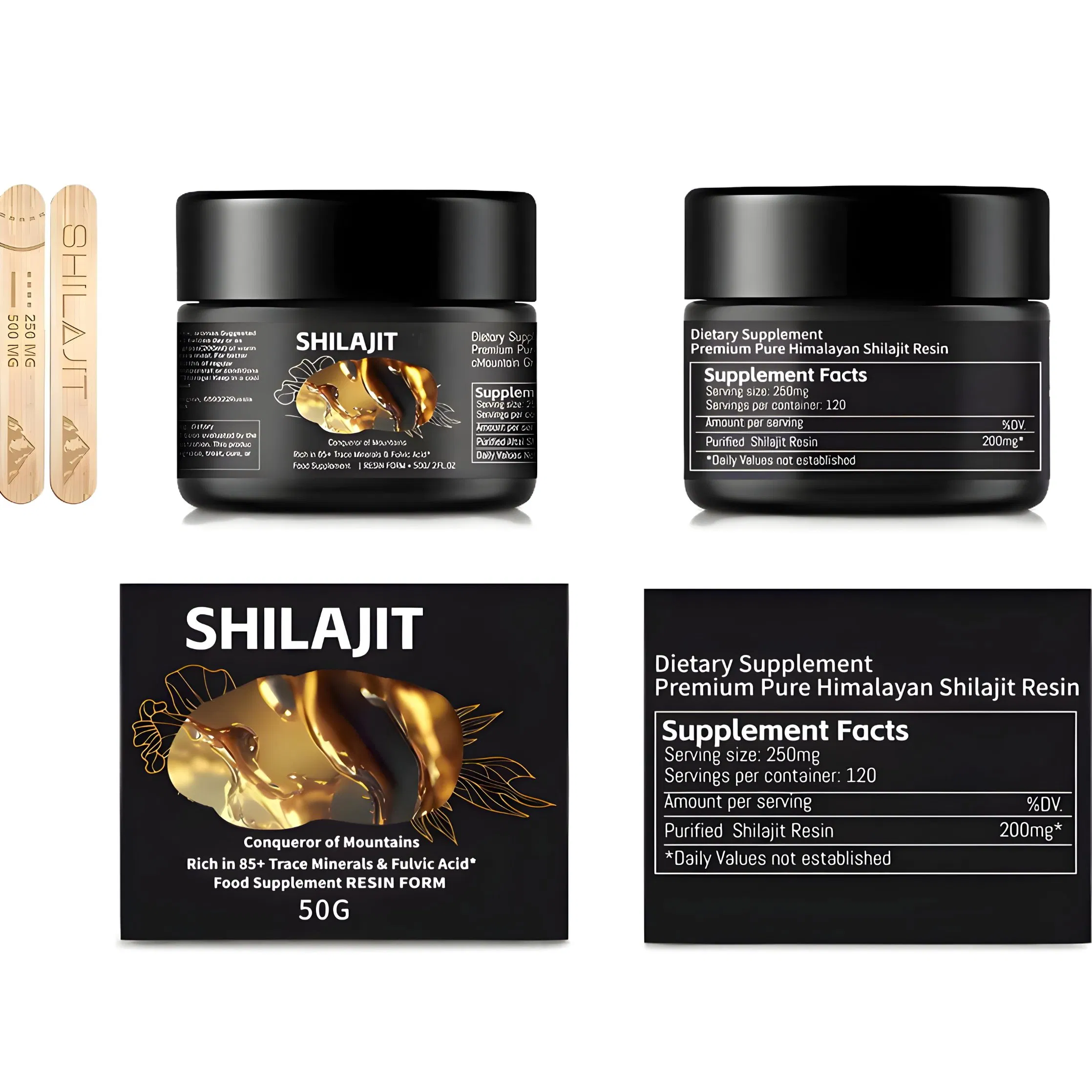 OEM /ODM Shilajit Resin Supports Immune System Rich in Trace Minerals Balanced Health Dietary Supplement Shilajit Extracts