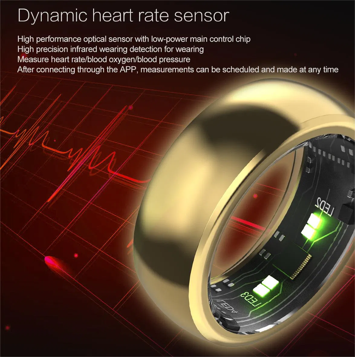 High Quality Smart Ring for Sleep Monitoring Health Management Sports Statistics Stress