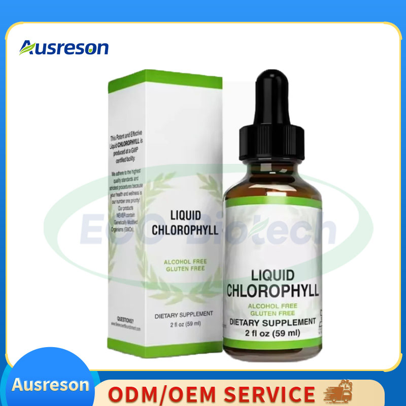 Ausreson OEM Skin Health Weight Loss Supplyment Digestive Immune Chlorophyll Liquid Drops