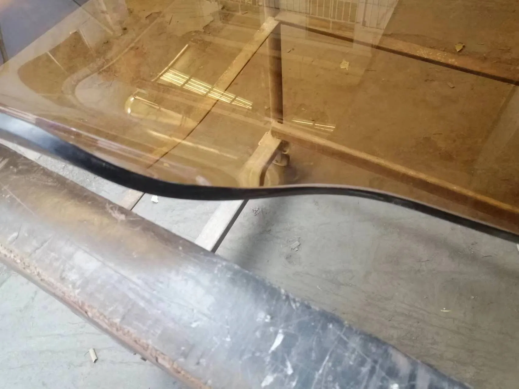 Tempered/Toughened Euro/Golden Bronze Flat Hot Bending/Bent/Curved Glass for Jewelry Cabinets Coffee Table/Bathroom/Partition/Showcase/Balcony/Railing/Yacht