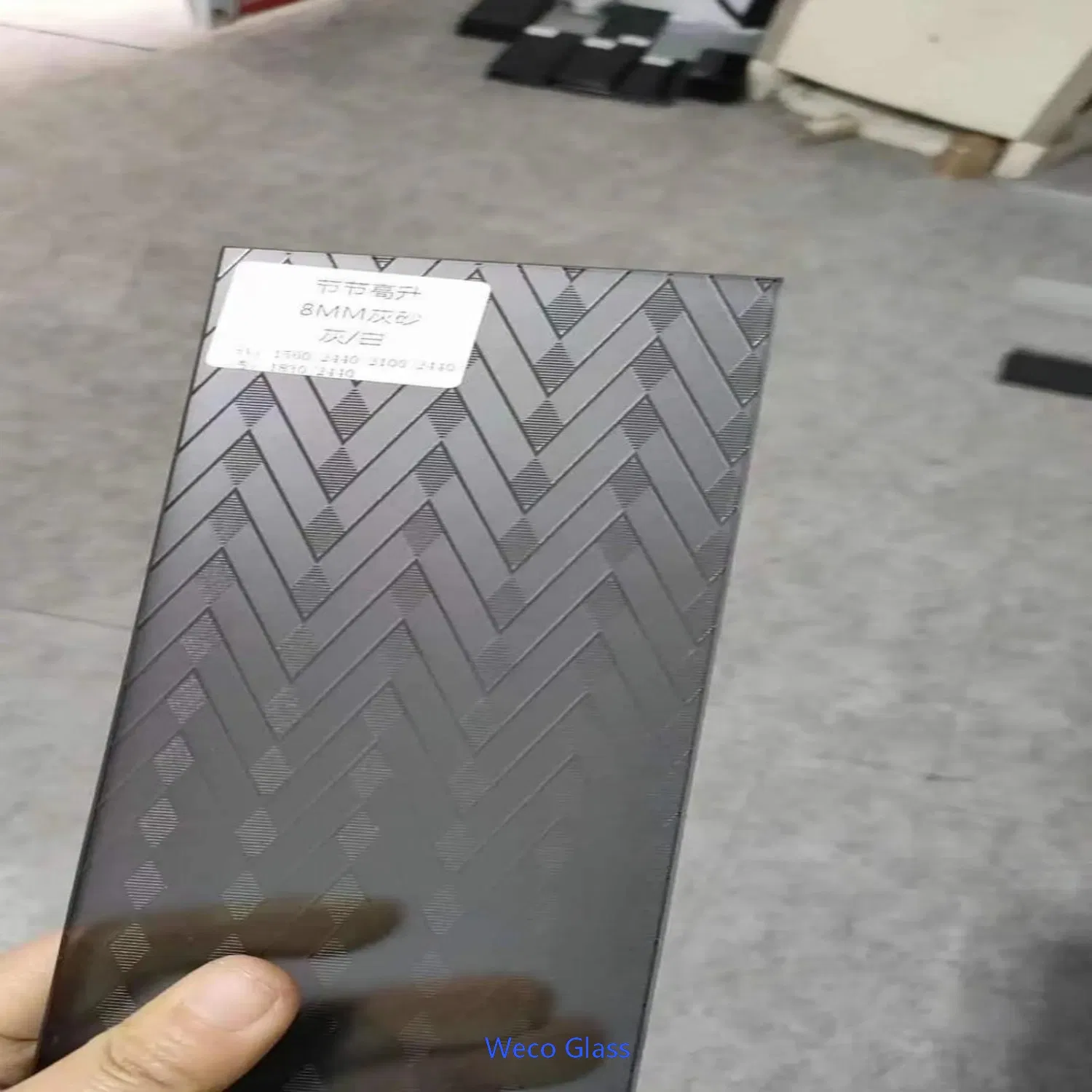 Laminated Frosted Patterned Art Glass Acid Etched Glass for Bathroom Doors