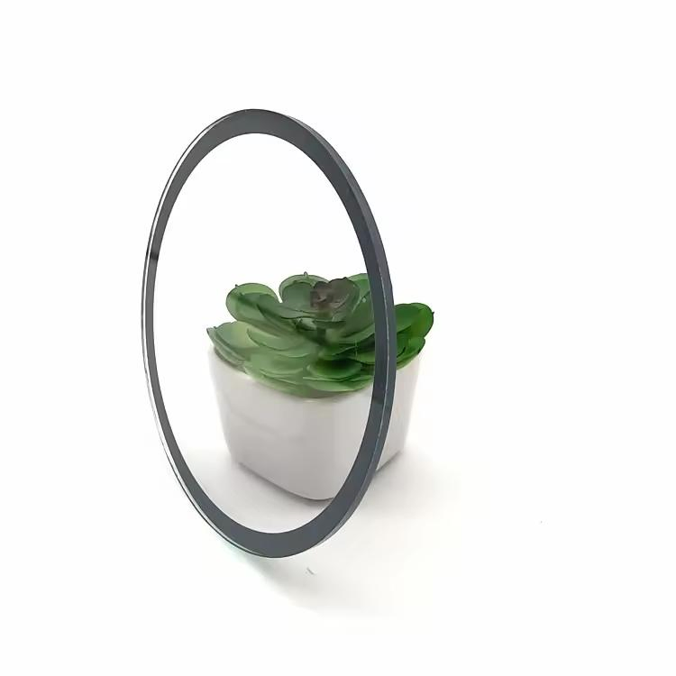 2/3/4mm Round Flat Circular Transparent Tempered Sheet Glass with Anti Reflective Coating Lens/Black Silk Screen Printed for LED Lamp Lighting Light Cover