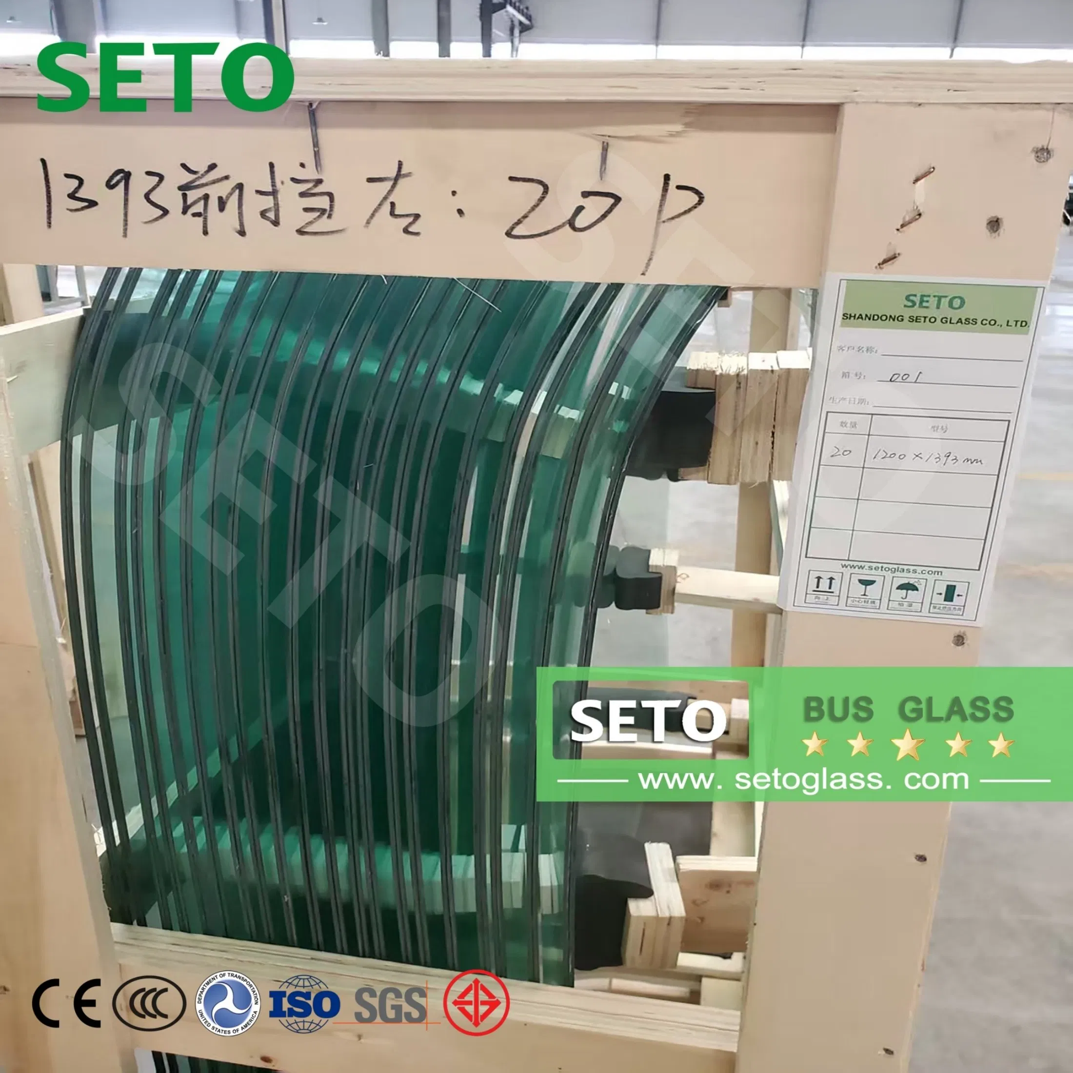 Coach Bus Laminated Front Windshield Glass Sound Proof, Heat-Proof and Energy-Saving Glass