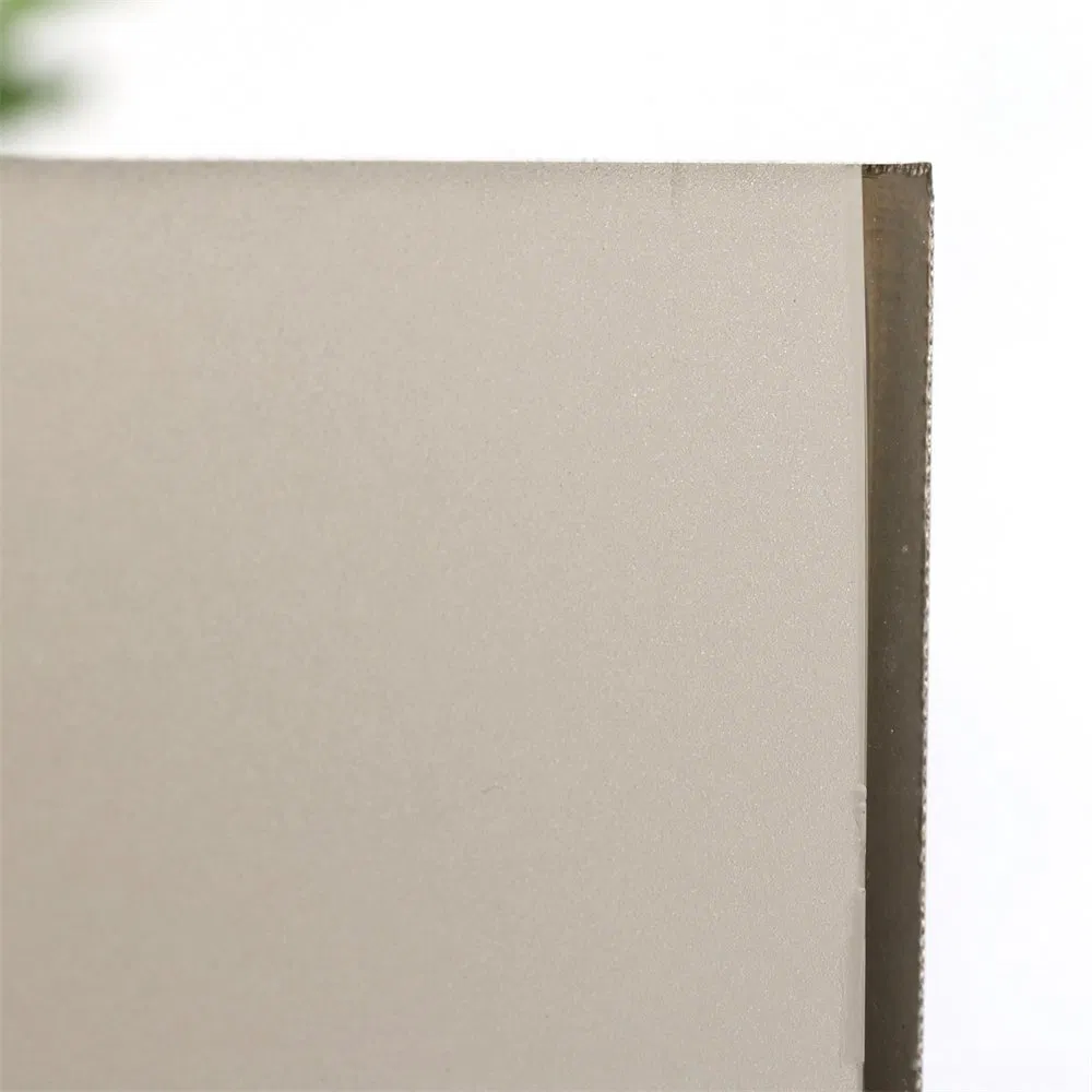 4mm-12mm Light Brown Frosted Satin Acid Etched Glass for Privacy (FG-TP)