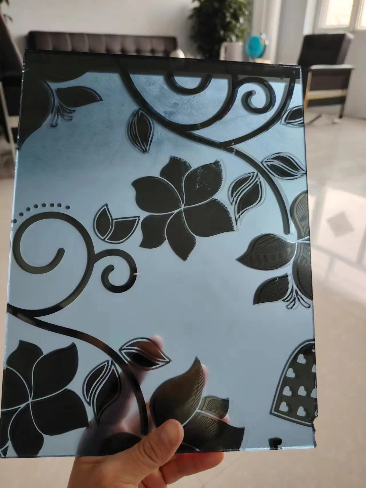 Silk-Screen Printed Glass and Ice Flower Glass