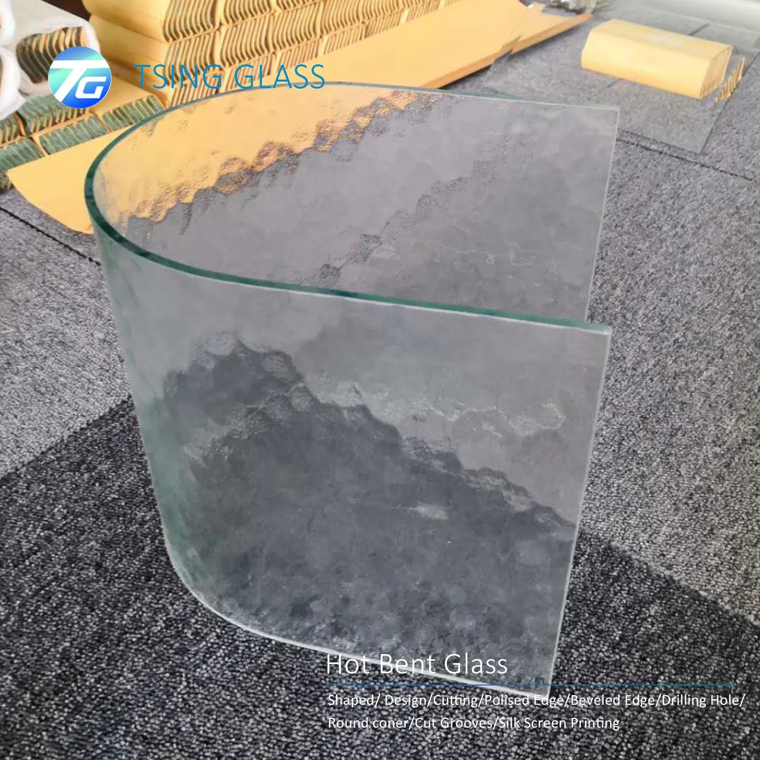 3-19 mm Hot Bend/Curved/Flat/Laminated/Bent/Tempered/Toughened/Convex/Concave/ Safety Bent/Bending Glass for Curtain Wall/Windows Door/Building/Balustrade