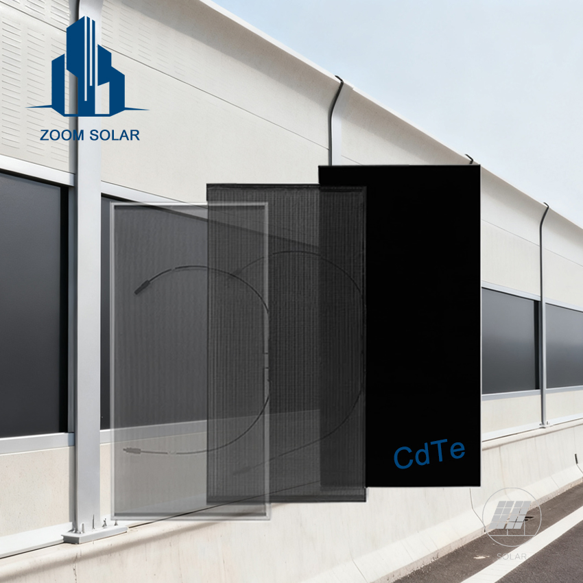 Matte Glass High-Speed Soundproof Wall Cadmium Telluride Photovoltaic BIPV Tempered Glass Wall