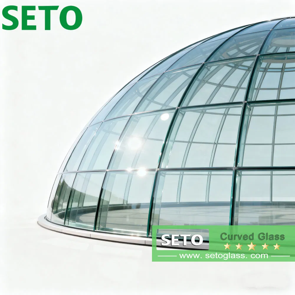 10mm 12mm Hot Bent Clear Bending Curved Tempered Glass for Elevator