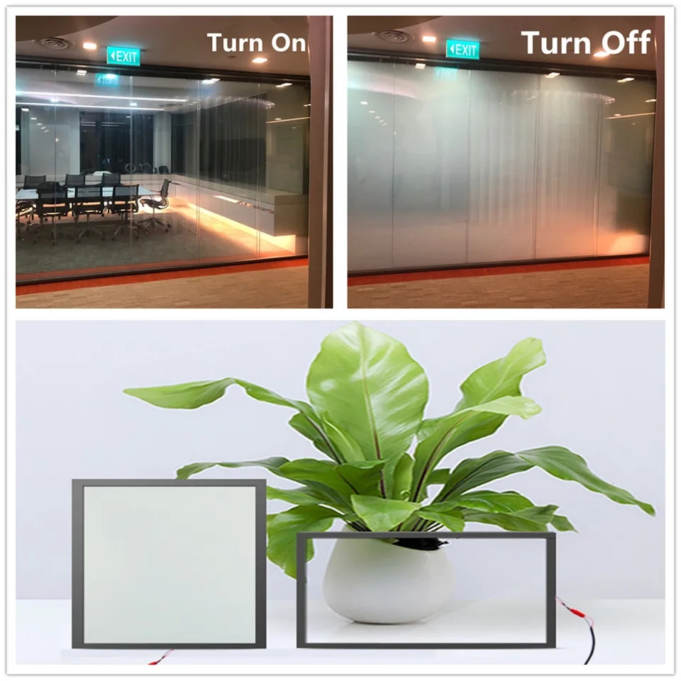 Dimming Film Glass Switchable Film Glass Pdlc Smart Glass Decoration Building 5mm+5mm, 6mm+6mm, 8mm+8mm