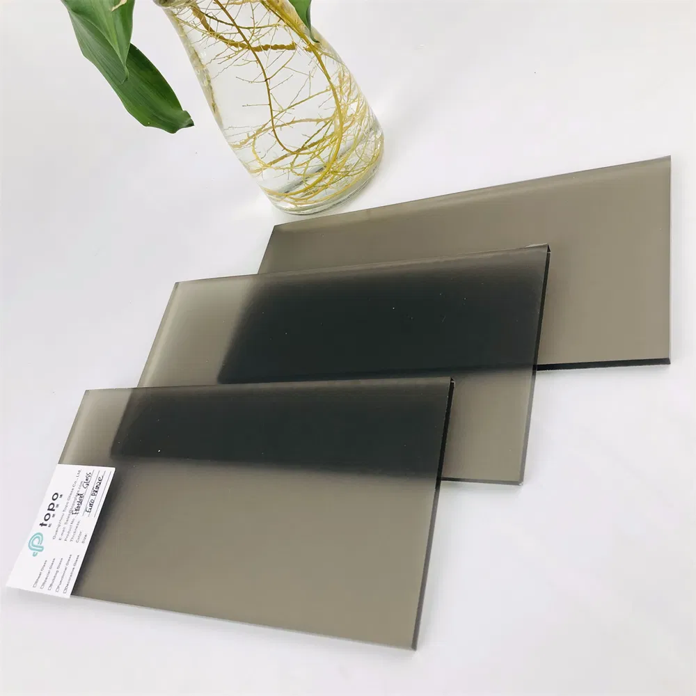 4mm-12mm Light Brown Frosted Satin Acid Etched Glass for Privacy (FG-TP)