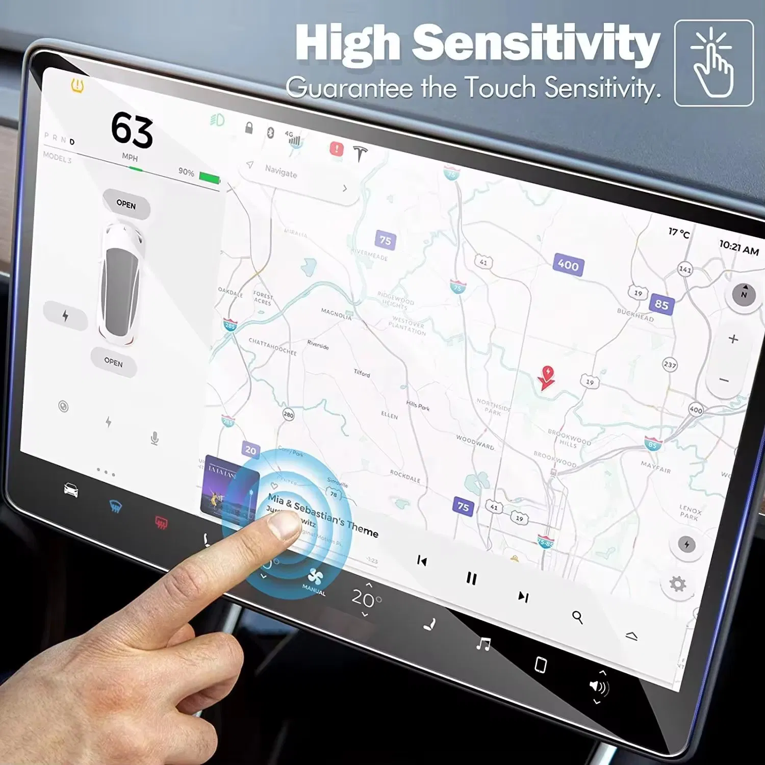 OEM Tempered Electric Control Touch Panel Anti Reflective (AR) Cover Glass for Smart Touch Screen