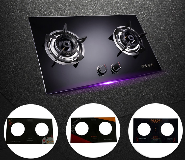 Custom Printed Silkscreen Tempered Gas Stove Glass