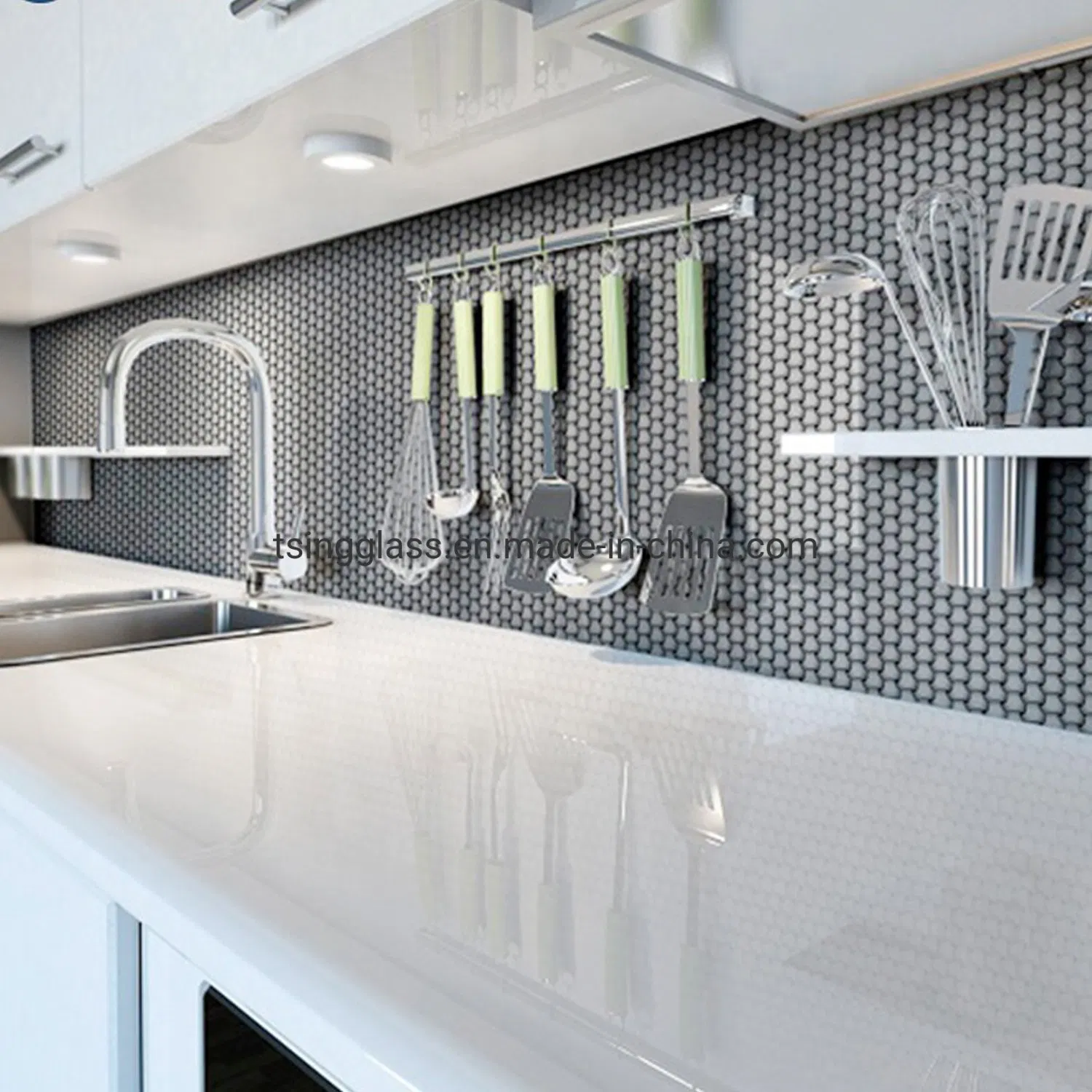 3D Digital Printed /Print /Silk Screen Printed/Ceramic Frit Printing Frosted /Art Print Decorative Tempered Panels Glass Gas Stove Gas Cooker Kitchen Splashback