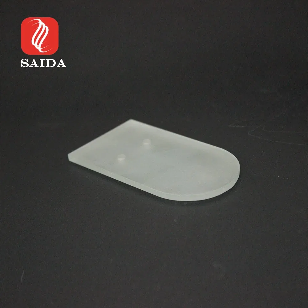 Durable Moon Shaped Frosted Glass 8mm Acid Etched Toughened Glass Panel for TV Support Standing